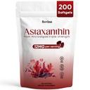 Rovina Astaxanthin 12 mg, Astaxanthin Antioxidant Kosttilskud til immunforsvar, øje, hudstøtte, ikke- GMO & gluten fri - 200 Softgels