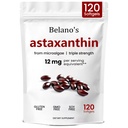 Belano 's Astaxanthin 12mg, Astaxanthin Softels, Premium Astaxanthin Antioxidant Support 124; Health & Energy Support, non-GMO, Vegan- Friendly & Gluten- Free - 120 Softgels (1 Bag)