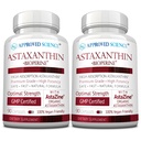 Godkendte Science ® Astaxanthin 12 mg - Ekstra styrke Antioxidant - Understøtter hjerte, øjne, hud - 180 Vegankapsler - 6 måneders forsyning