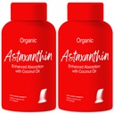 Advanced Bionetix 2 Pack Triple Strength AstaQuil ™ Astaxanthin 12mg High Bioavailability Formel, 120 Softgels Organic Coconut Oil for Enhanced Absorption. Kraftfuld antioxidant øje fælles hjerte sundhed