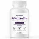Nutrawell Astaxanthin - Dagligt antioxidant Wellness supplement med naturligt sourced Astaxanthin Clean Formel for aktiv voksen livsstil Let at tage kapsler - 90 Softgels (1)