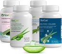 AloeCure Organic Aloe Vera Capsules Pack - 4 stykker - Melatonin + Collagen, VeraFlex, Aloe Vera Capsules, Probiotic + Enzyme
