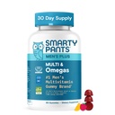 SmartyPants Mænds Multivitamin Gummies med Omega 3 DHA / EPA, Methylfolat, D3- vitamin, C, B12, B6, A, K, Zink, Raspberry Lemonade Flavor, 90 Greve (30 dages forsyning)