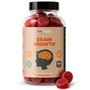 Truhoight Kids Brain Growth Gummies (Orange, Age 2 +) Alle naturlige børn & Teens Vitamin - Omega 3 Gummies understøtter Brain Growth, Mental Clarity, Focus, Eye Health, Memory Supplements, DHA Multivitamin