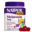 Natrol Kids Melatonin 1mg, for Rastful Søvn, 90 Raspberry - Smagsfyldte Gumier