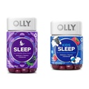 OLLY Sleep Gummy 3 mg Melatonin 70ct Blackberry & Kids Sleep Gummy 0,5 mg Melatonin 50ct Hindbær - L- Theanine, Kamille & Lemon Balm supplement