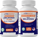 Vitamatisk melatonin 30mg Lavet med B6, Magnesium, L- Theanin, L- Tryptophan, 5- HTP, GABA, Valerian, Kamille, Passion Flower, Ashwagandha & Black Pepper