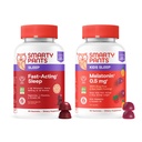 SmartyPants Søvn Gummies Familie Bundle: Voksen & Kids Søvn Support med Melatonin - Drug- Free, Non-Habit Forming, Fruit Flavored, 60 Greve (Pack of 2)