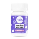 Wink Well Kids Melatonin Chewable Melts- Sleep Aid Chews med Melatonin 1mg- Quick Deep Toddler Sleep Aid, Drug- Free- Fast, Non- Habitat-Forming Child Melatonin Opløs tablet- 30 Melts