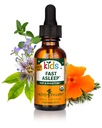 Kids Fast Assening - Smagfuld, Økologisk, Alkohol- Free Kids Sleep Support Herbal Extract with Lemon Balm, California Poppy & Passionflower, Lindes Nap & Nighttime Transitions, Vegan, 1 Oz
