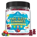 Kids Sleep Gummies med Magnesium Glycinate - Melatonin Free Bedtime Support for Kids - Rolig & Afslapning med L- Theanine, GABA, Kamille & Lemon Balm - Sukker Gratis blandet Berry Flavor, 60 Gummies