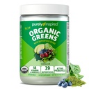 Rent Inspireret Økologisk Grønne Pulver Superfood Smoothie Mix, Unflavored (30 Servere) - Super Grønne med Probiotika, Spirulina & Chlorella til Gut & fordøjelsessygdomme - Vegan