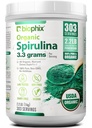 biophix Organic Spirulina Powder, 2.2 Lbs 100% Pure Spirulina Blue Green Algae Powder, Vegan, Non GMO, Non-bestrålet, USDA Certified, Best Protein Superfood