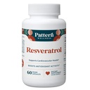 Pattern Wellness Resveratrol with Fisetin – Supports Cellular, Heart & Immune System Health – Promotes Antioxidant Protection – Vegan, Non-GMO, Gluten-Free – 60 Capsules