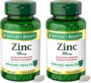 Naturens Bounty Zink 50mg, immunforsvar & antioxidant supplement, fremmer hudsundhed, 1 Caplet Per dag, Gluten Free, 250 Vegetar Caplets, (pakke med 2)