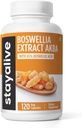 STAY ALIVE Boswellia Serrata Extract Capsules 1000mg with AKBA and 65% Boswellic Acid, 12:1 Resin Extract Powder, 120 Count for 2-Month Supply, Non-GMO and Gluten-Free Boswellia Supplement