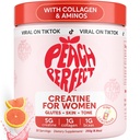 Peach Perfect Creatin for Women - Mikroniseret Creatin monohydrat pulver med BCAA & Collagen for Glute Strength Support, øger energi, fokus, styrke og udholdenhed - Pink Lemonade, 30 Serveringer