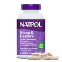 Natrol Sleep & Restore Capsules - Calm Magnesium Glycinate, Magnesium Sleep Aid med GABA, Melatonin 5mg, Botanisk Blend, 30 dages forsyning