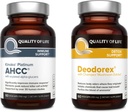 Livskvalitet Alle naturlige immunforsvar og Detox Bundle - Kinoko Platinum AHCC Mushroom Extract - Deodorex Detox Support Supplement