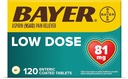 Bayer Aspirin Regimen, 81 mg Enteric Overtrukket Tablets, Pain Reliever / Fever Reducer, 120 Tæl