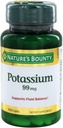 Nature's Bounty Potassium Gluconate 99mg, 100 Caplets (Pack of 2)