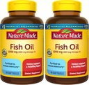 Nature Made Fish Oil Omega 3 Supplements, 1000 mg Softgels, Omega 3 Fish Oil for Healthy Heart Support, 90 Softgels, 45 Day Supply (Pack of 2)
