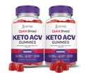 Justified Laboratories Quick Shred Keto ACV Gummies Advanced Formel 1000MG Apple Cider Vineddike Gummies med Pomegranate Beet Juice Powder & B12 Vegan, Non- GMO 120 Gummys