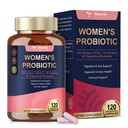 Totaria Probiotika for kvinder, 120 Millioner Kvinder Probiotika, med Akkermansia, fordøjelsesfremmende enzymer & Prebiotika, Cranberry, D- Mannose, for Gut, Vaginal, Urinary, Immun, PH Balance, 120 Vegansk Capules