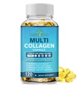TheraSuva Multi-Collagen Complex + Biotin + Vitamin C – Types I, II, III, V & X – Natural Supplement for Hair, Skin, Nails & Joint Support, 2 Month Supply, 120 Softgels