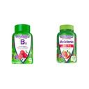 Vitafusion Vitamin B12 Gummy Vitamins 140 Count and Max Strength Melatonin Gummy Supplements 100 Count Bundle