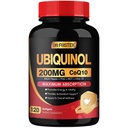 DRFOSTER Coq10 Ubiquinol 200mg, Coq10 200mg Softgel, Max Absorption Ubiquinol med E-vitamin & PQQ & Black Pepper, Kraftig antioxidant, 120 Softgel