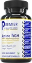 Premier Research Labs Amino HGH - HGH Kosttilskud til mænd, HGH Kosttilskud til kvinder, Aminosyrer, L- Arginin, L- Lysin, HGH Enhancer, Support Human Growth Hormone og Muscle Growth - 105 Kapsler