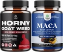 Bundle of Horny Goat Weed med Black Maca Root, Tongkat Ali, Saw Palmetto & Panax Ginseng Extract for Stamina & Energy og Black Maca Root med Siberian Ginseng Ashwagandha - Mænds Wellness Supplement