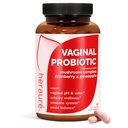 HerAure Vaginal Probiotika for kvinder - pH-balance, sund vaginal Odor, vaginal Flora, Yeast Balance, Kvinder Probiotika og Prebiotika, Immunstøtte - Prebiotika & Lactobacillus Probiotic, 60CT