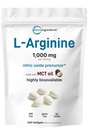 Mikroingredienser L- Arginin 1000mg med MCT Oil, 300 Softgels ttesmå 124; Nitroxidprækursor * for mænd & kvinder