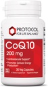 Protokol CoQ10 200 mg - for hjerte sundhed * - hjertetilskud til mænd og kvinder * - Vegan & non- GMO - 30 Veg kapsler