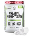 SteelFit Creapure Creatinine monohydrat pulver, Unflavored - Tysk mikroniseret Creatinine pulver til mænd og kvinder - Gym workout kosttilskud til muskel Gain, hjerne sundhed & styrke Building