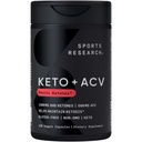 Sports Research ® Keto Plus ACV kapsler - Diet Support med 500 mg Apple Cider Vinciate & 1500mg goBSHB ® Exogene Ketoner - Gluten Free & Keto Certified - 120 Veggie kapsler