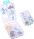 1Pack Travel Pill Organizer - 10 afdelinger Pill Case, Kompakt og transportabel Pill Box, Perfekt til On- The- Go Storage, Pill Holder til Purse White