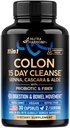 Colon Cleanse - 15 dages rengøring for kvinder & mænd - Senna Measures 124; Cascara Measures 124; Garcinia Cambogia Measures 124; Probiotika & Fiber - fordøjelse & afvænning - Debloating & Bowel Movement - Natural & Vegan - Made in USA, 30 Kapsler