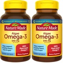 Nature Made Algae Oil Omega 3 Supplement 540mg, Omega 3 Fish Oil Alternative, 70 Veggie Softgels, Sustainable, Plant-Based, for Healthy Heart, Brain, and Eye Support, 70 Softgels,(Pack of 2)