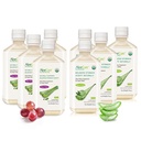 AloeCure Organic Aloe Vera Juice - 8 flaske prøve pack - Grape og naturlige smag, 8x500ml