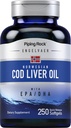 Piping Rock Cod Lever Oil Softgels - 124; 250 Greve - 124; med EPA DHA - 124; Engelvaer Norwegian - 124; Non- GMO, Gluten Free Supplement