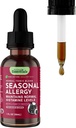 Animal Essentials Seasonal Allergy- Herbal Formel for hunde & katte til lejlighedsvis Allergi Relief, Sweet Smag, 100% Organic Human Grade urter, Veterinarian Anbefalet Animal Wellness Tonics - 1 Fl Oz