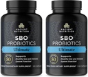 Ancient Nutrition Probiotika, SBO Probiotika Ultimate 50 Millioner CFU * / Servering, fordøjelses- og immunstøtte, Gluten Free, Ancient Superfood Blend, Shrink- Indpakket 60 kapsler (2 Pack)