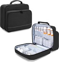 Damero Pill Flaske Organizer, Medicin Flasker Opbevaring Bag Medicin Rejsebærer sag for Pill Organizer, Vitaminer, Medicinske Kosttilskud, Sort, Patent Design