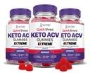 Justified Laboratories Quick Shred Keto ACV Gummies Extreme Advanced Formel 2000MG Apple Cider Vineddike Gummies med Pomegranate Beet Juice Powder & B12 Vegan, Non- GMO 180 Gummys
