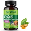 NATURELO hel mad CoQ10 Supplement, 120 Veg kapsler, hjerte sundhed blend, kraftfuld antioxidant, CoQ10 100mg understøtter energiproduktion