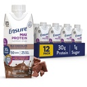 Sikre Max Protein Shake 124; Mælk Chokolade • 124; Klar til at drikke • 124; 30g Protein til muskel sundhed • 124; 1g Sukker, 4g Fiber • 124; 11 fl oz, 12 Pack