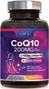 Coenzym Q10 200mg per serveringstillæg - Ultra High Absorption, Antioxidant for Heart Health & Energy Production Support - CoQ10 (Ubiquinone) Co Q 10 Supplement & Vitaminer 100mg hver - 120 Softgels
